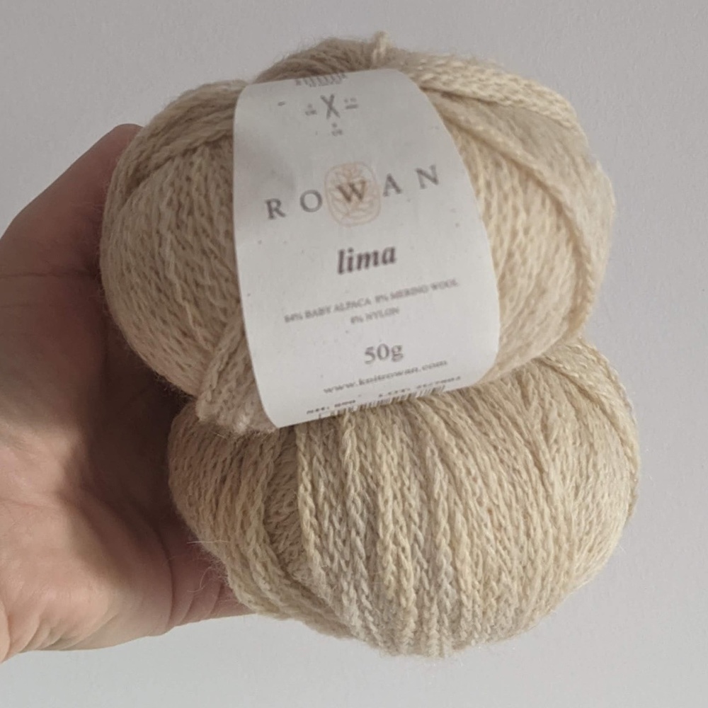 Rowan - 2 balls of baby alpaca and merino yarn, cream - Lima